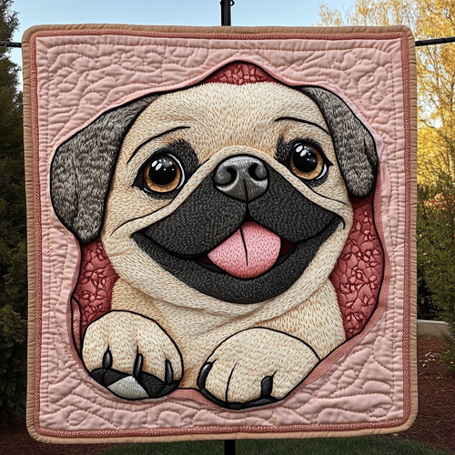 Pug Paws Patrol Quilted Blanket