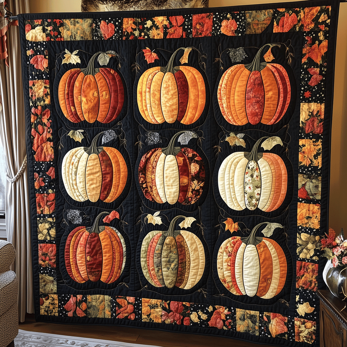 Pumkin Fest Quilted Blanket