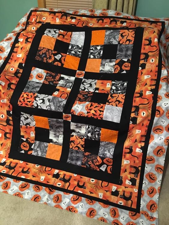 Pumpkin Patch Quilted Blanket