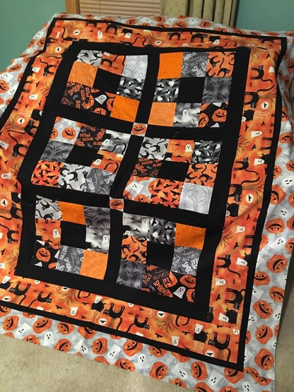 Pumpkin Patch Quilted Blanket