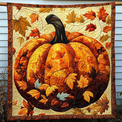 Pumpkin Spice Quilted Blanket