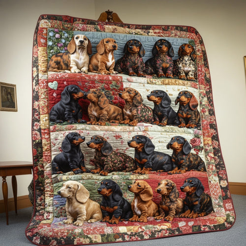 Puppy Embrace Quilted Blanket