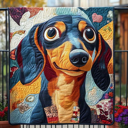 Puppy Eyes Quilted Blanket