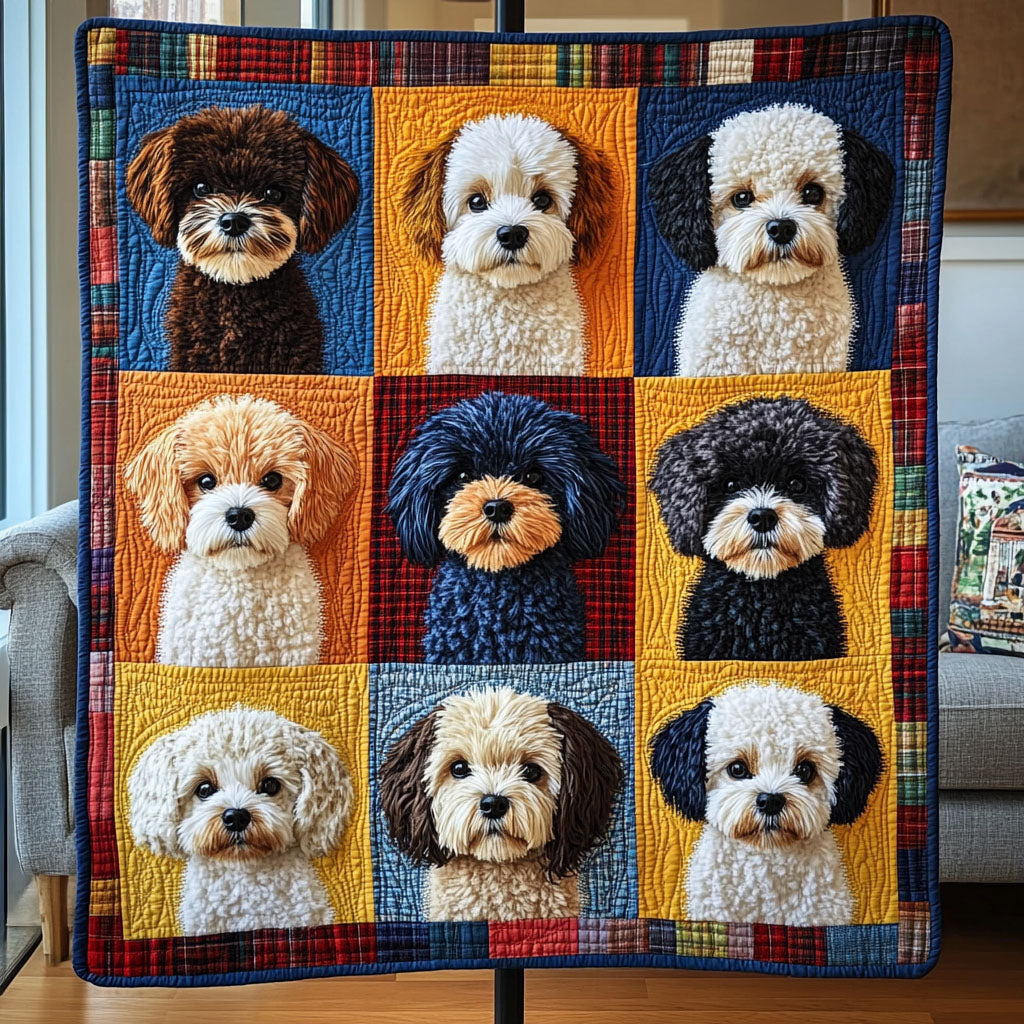 Puppy Patch Paradise Quilted Blanket