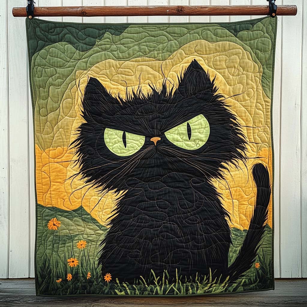 Purrfect Patterns Quilted Blanket