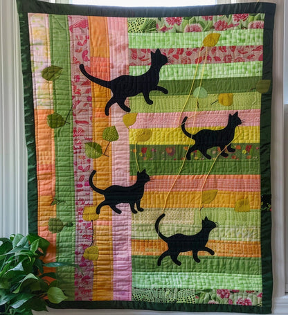 Purrfectly Cozy Quilted Blanket