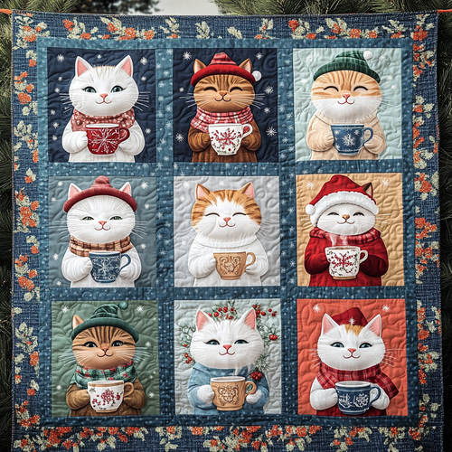 Purrfectly Cozy Cats Quilted Blanket