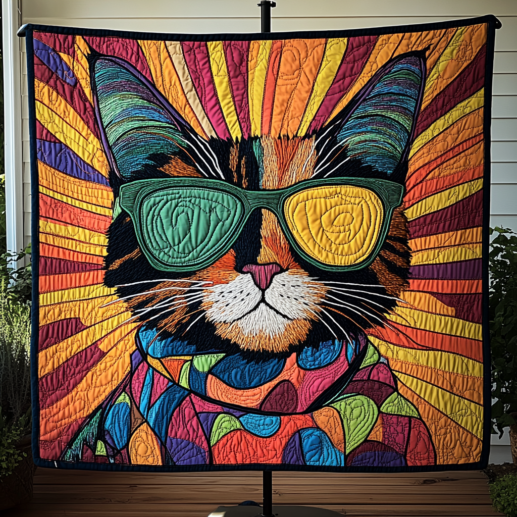 Purring Grace Quilted Blanket