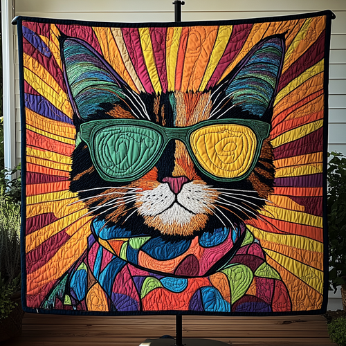 Purring Grace Quilted Blanket