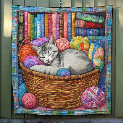 Purring Serenity Quilted Blanket
