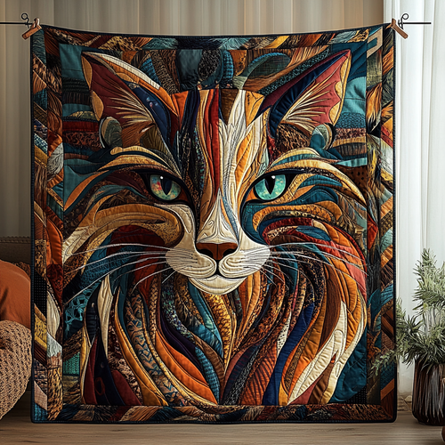 Purrs And Patches Quilted Blanket