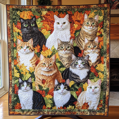 Purrs and Playfulness Quilted Blanket