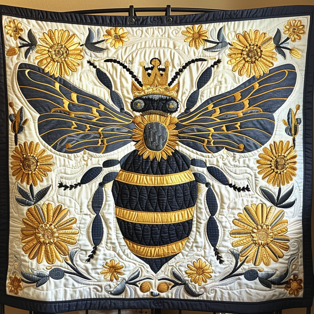 Queen Bee Quilted Blanket