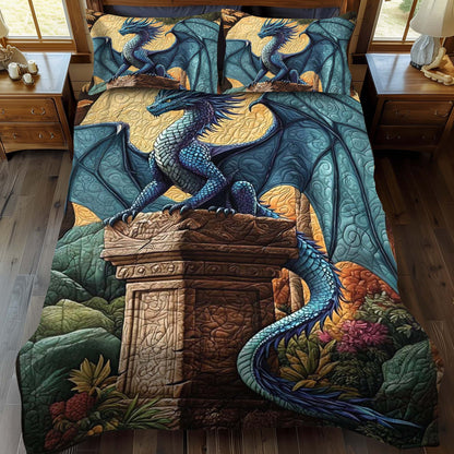 Quicksilver Breath 3-Piece Quilted Bedding Set