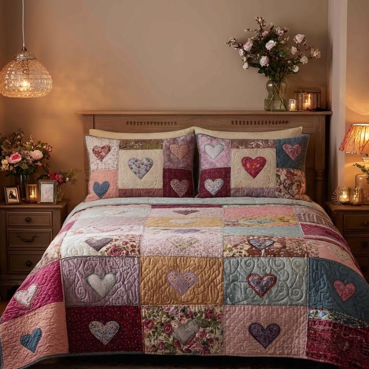 Quiet Love 3-Piece Quilted Bedding Set