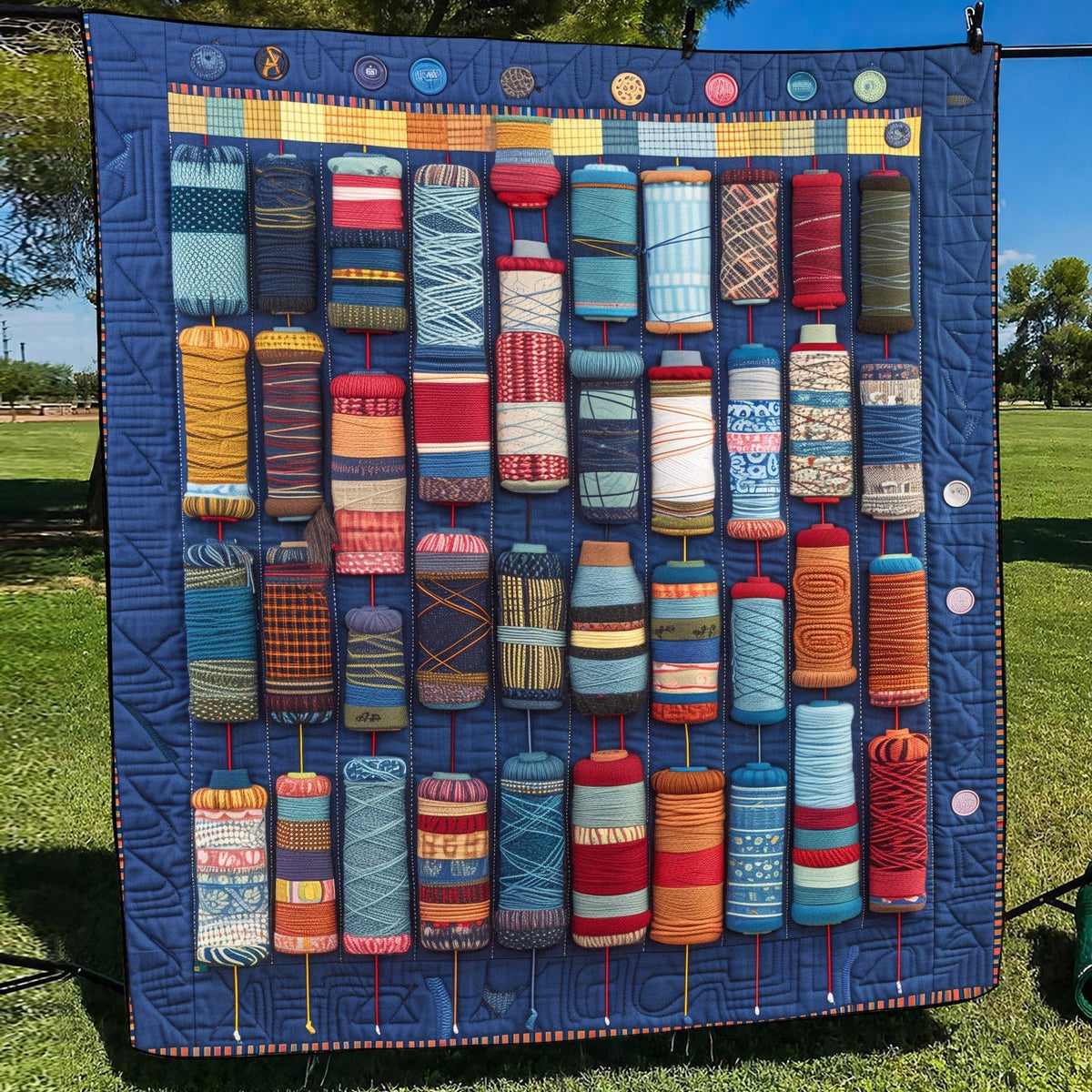 Quilter Spools Quilted Blanket