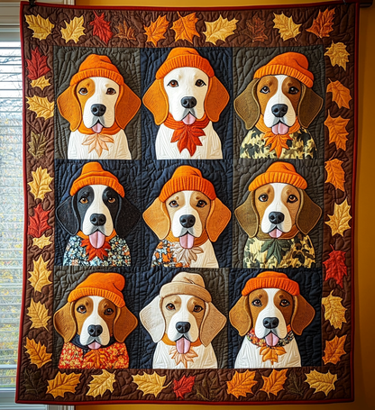 Quirky Beagle Quilted Blanket