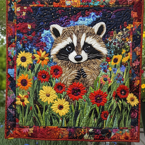 Raccoon Retreat Quilted Blanket