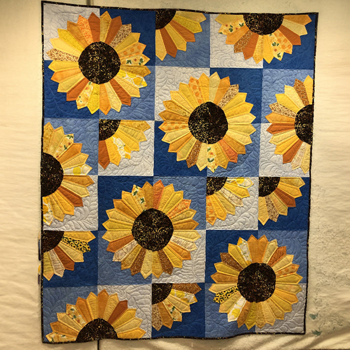Radiant Helianthus Quilted Blanket