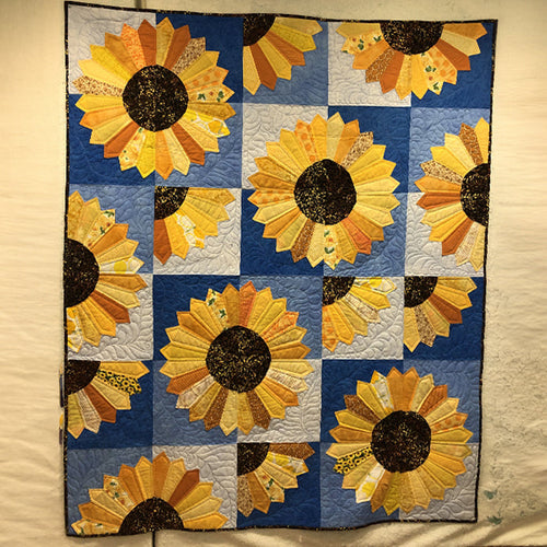Radiant Helianthus Quilted Blanket