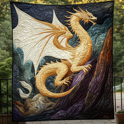 Radiant Drakon Quilted Blanket