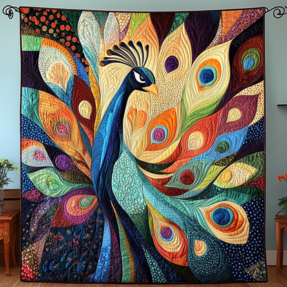Radiant Feathers Quilted Blanket