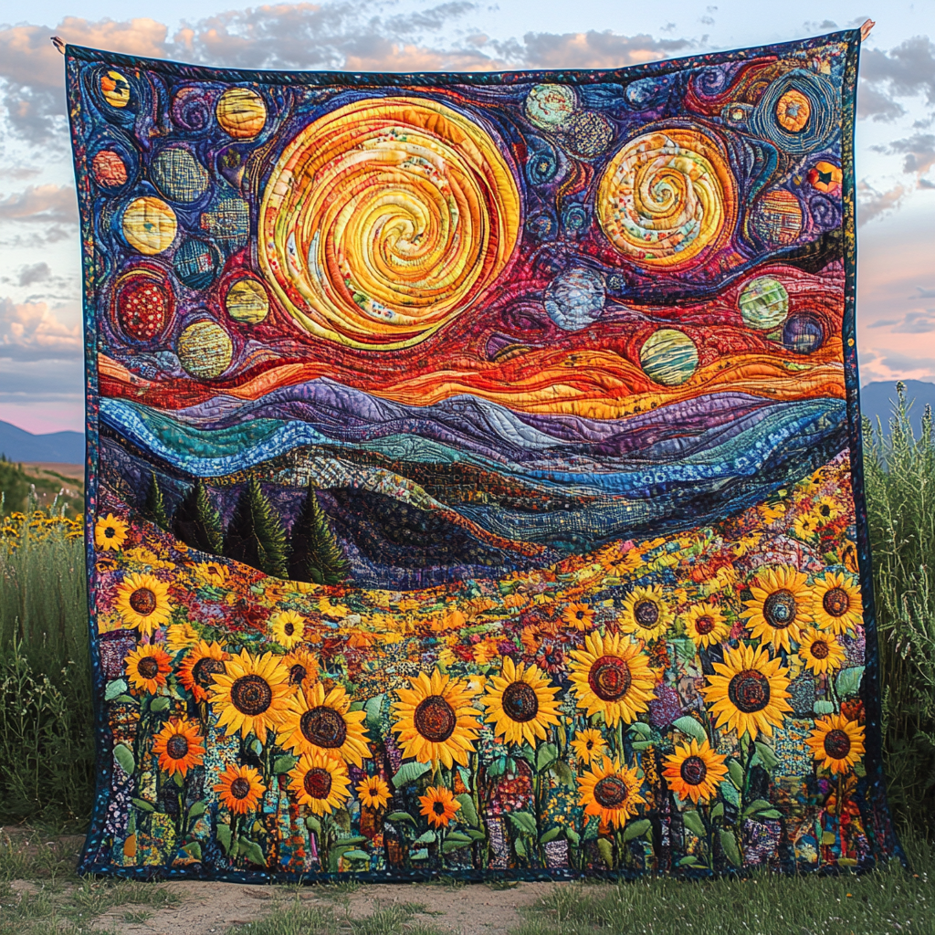Radiant Fields Quilted Blanket