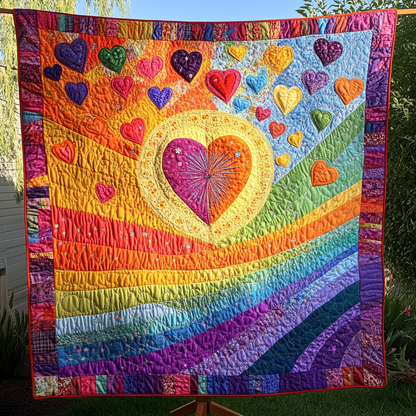 Radiant Love Quilted Blanket