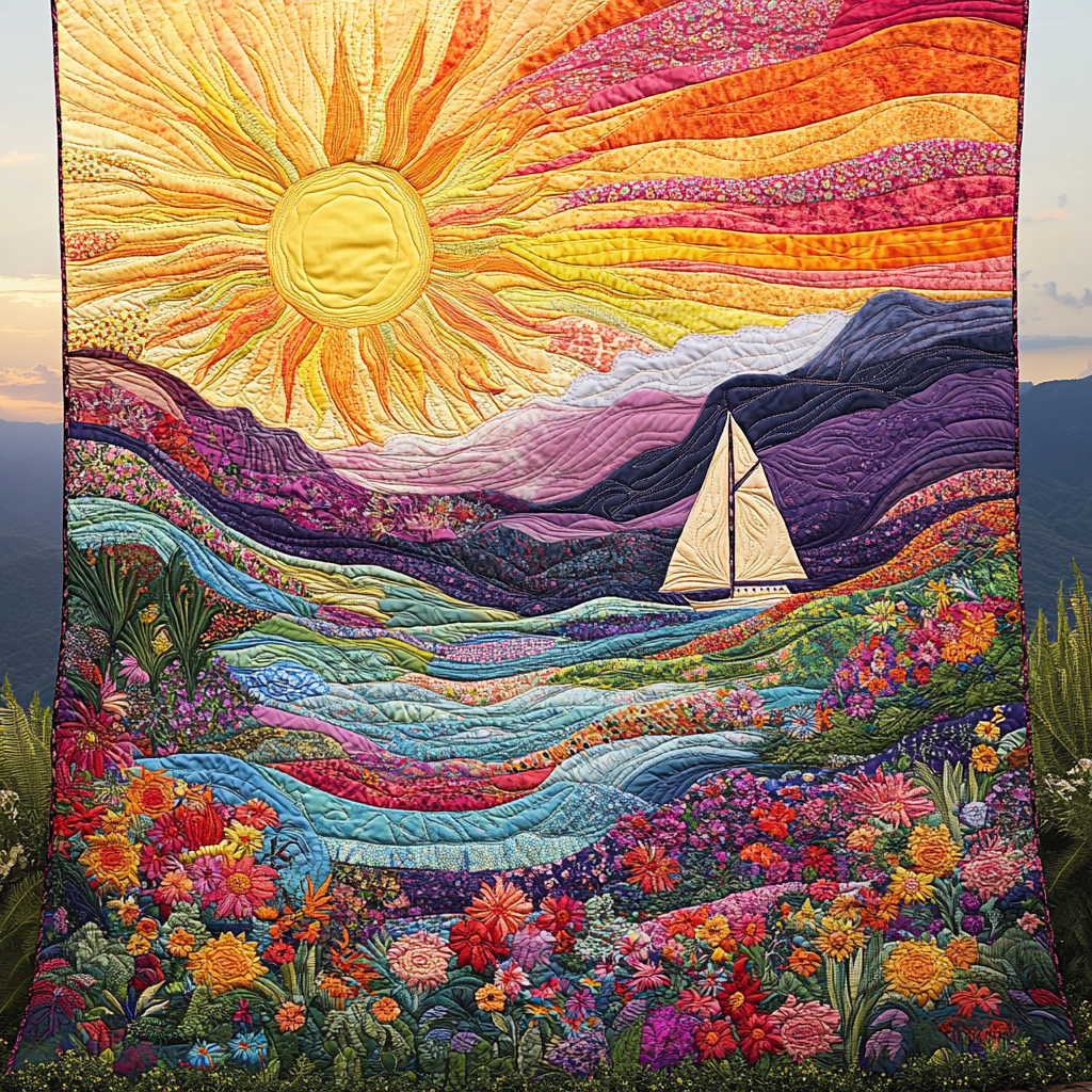 Radiant Meadows Quilted Blanket