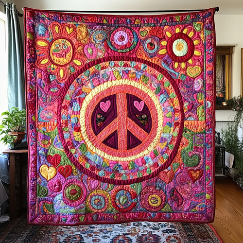 Radiant Peace Quilted Blanket