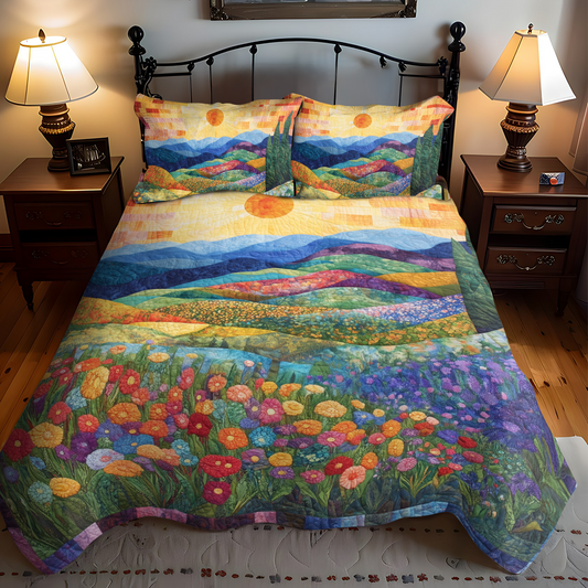 Radiant Rays 3-Piece Quilted Bedding Set