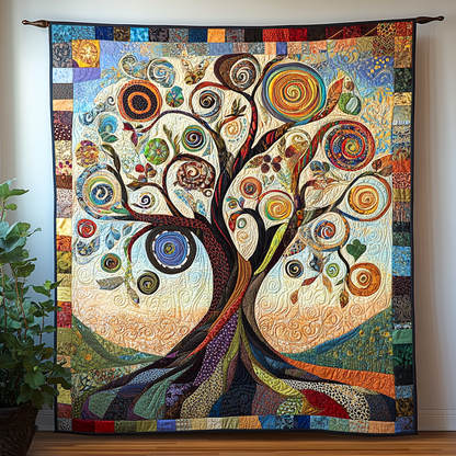 Radiant Roots Quilted Blanket
