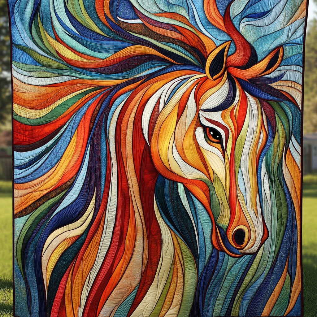 Radiant Stallion Quilted Blanket