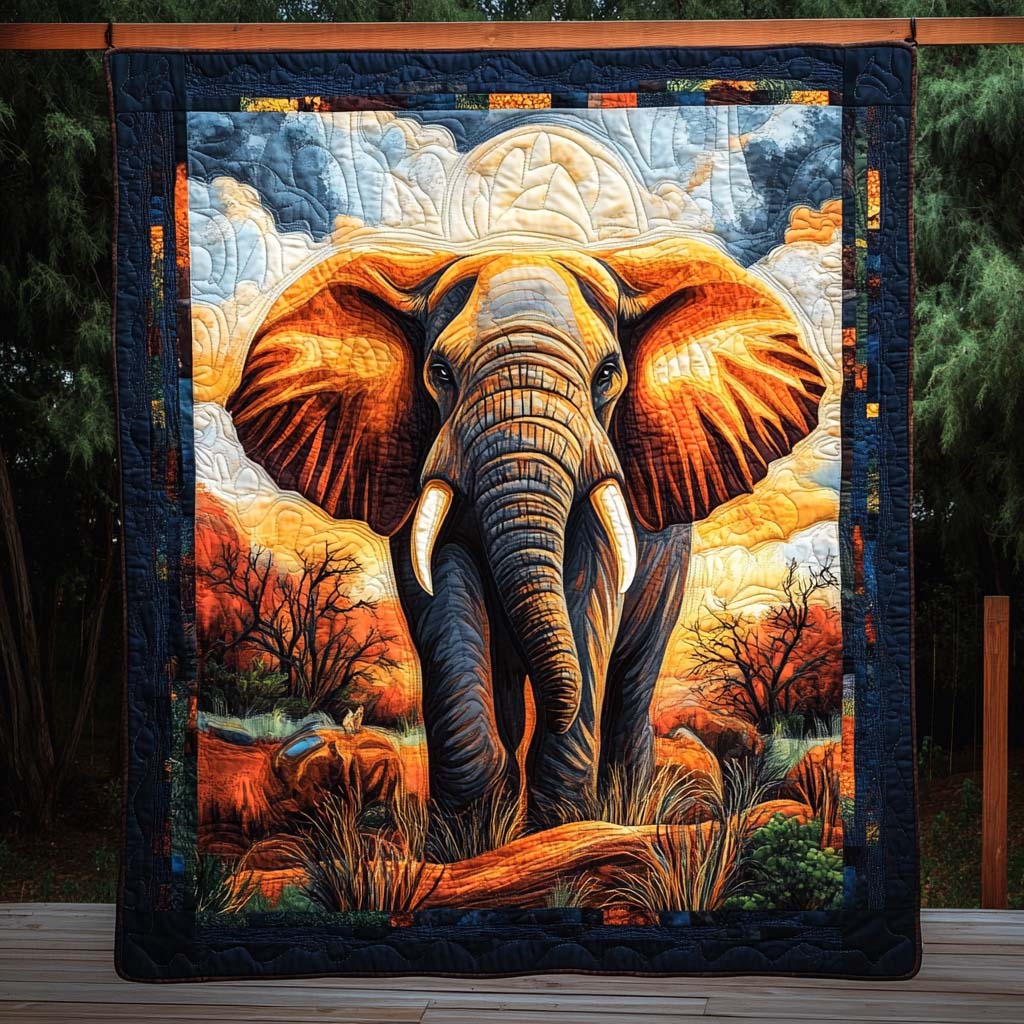 Radiant Sunset Giant Quilted Blanket