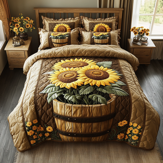 Radiant Sunshine 3-Piece Quilted Bedding Set
