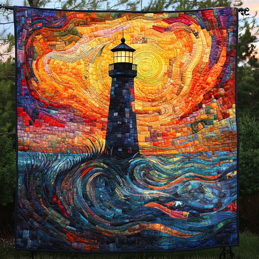 Radiant Waves Quilted Blanket