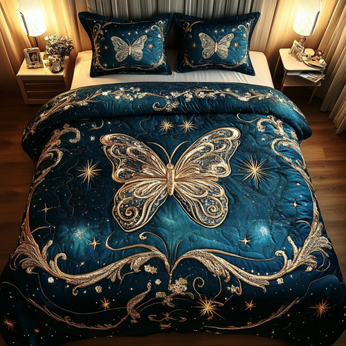 Radiant Wings 3-Piece Quilted Bedding Set