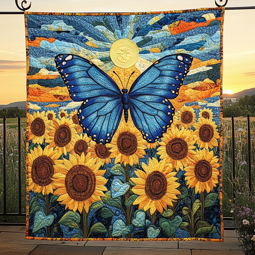 Radiant Wings Quilted Blanket