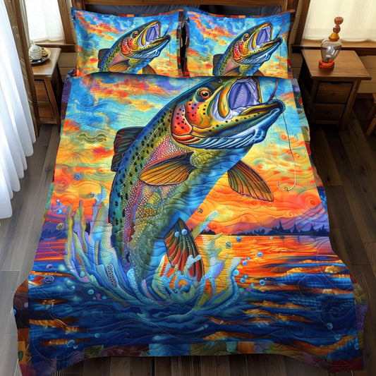 Rainbow Victory 3-Piece Quilted Bedding Set