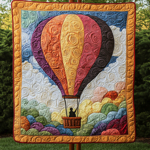 Rainbow Ascent Quilted Blanket