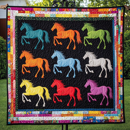 Rainbow Gallop Quilted Blanket