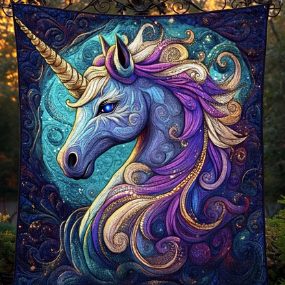 Rainbow Hoofprints Quilted Blanket