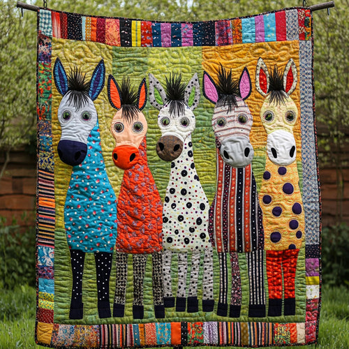 Rainbow Hooves Quilted Blanket