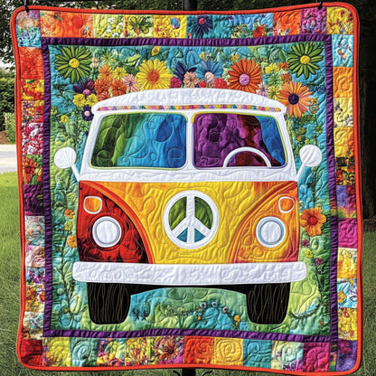 Rainbow Ride Quilted Blanket