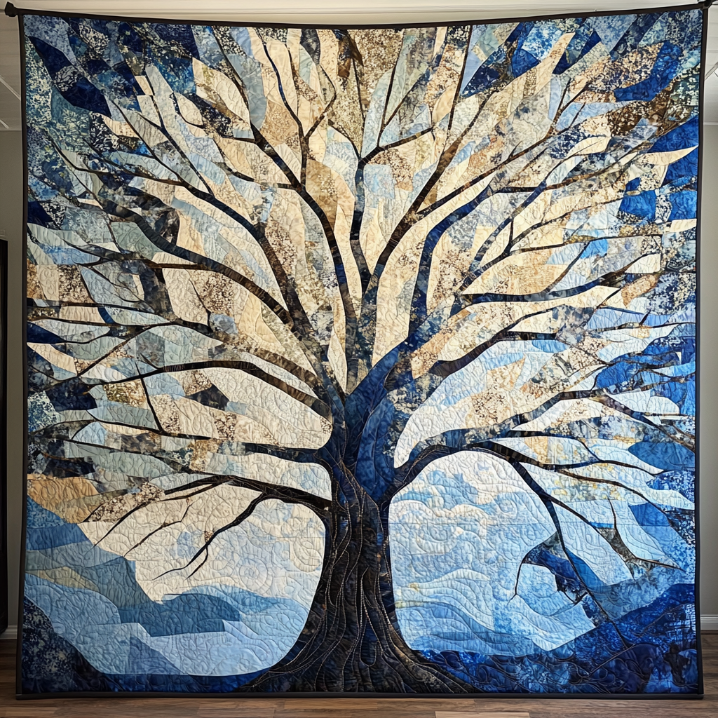 Rainbow Roots Quilted Blanket