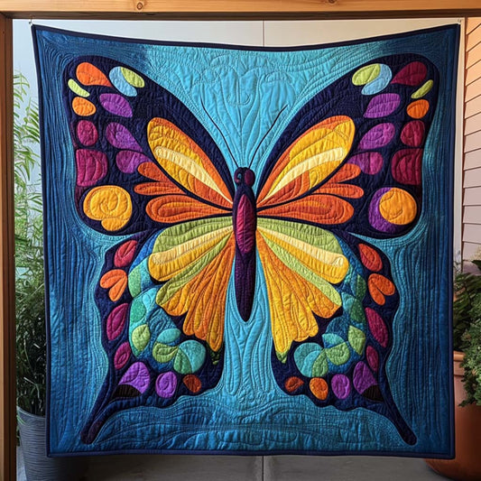 Rainbow Wings Quilted Blanket