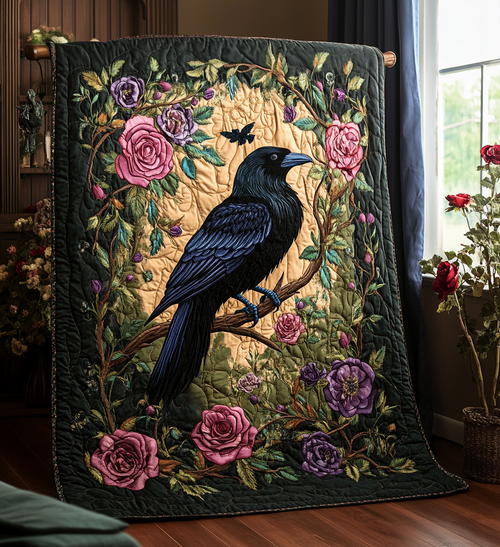 Raven Garden Quilted Blanket