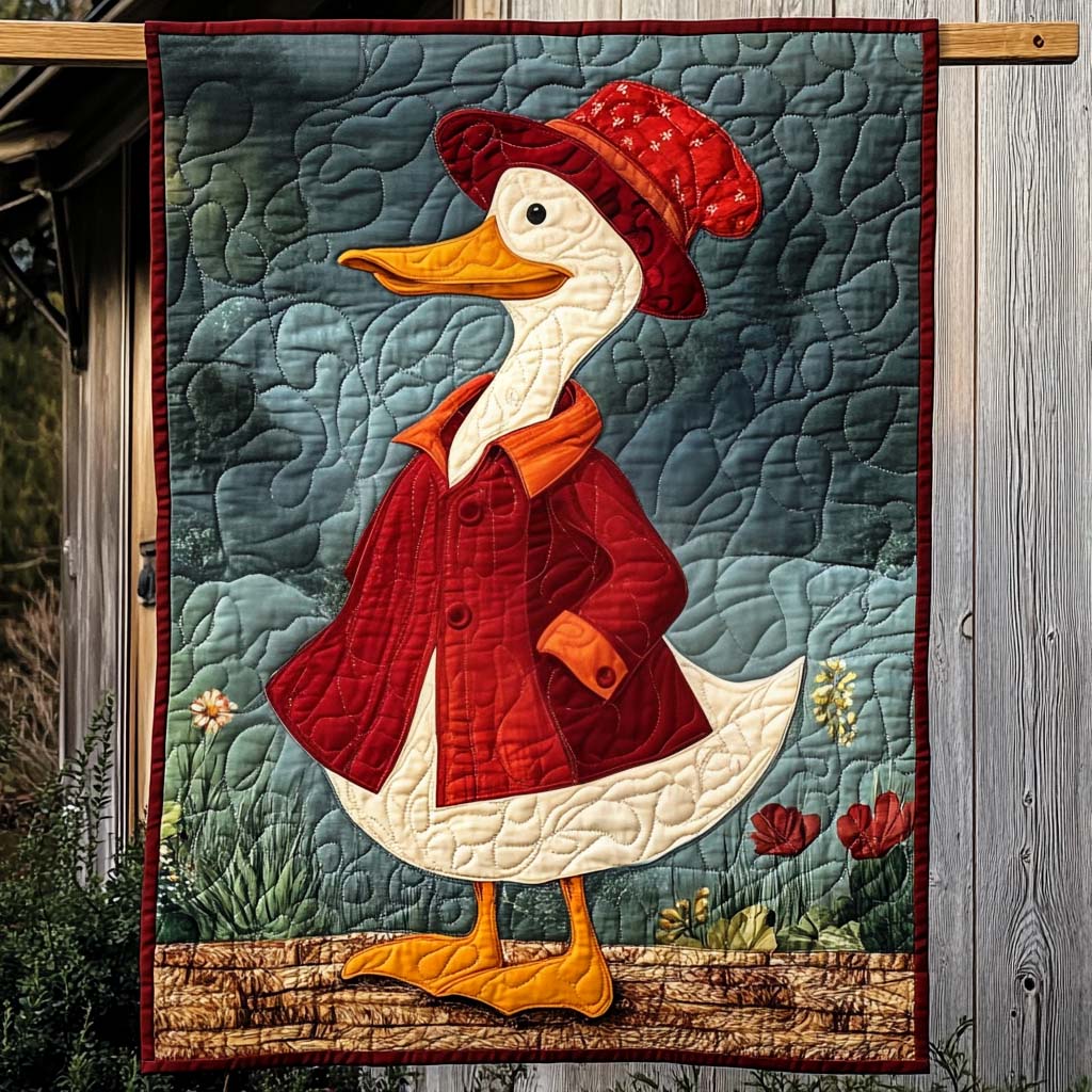 Red Coat Duck Quilted Blanket