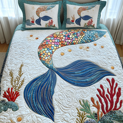Reef Romance 3-Piece Quilted Bedding Set