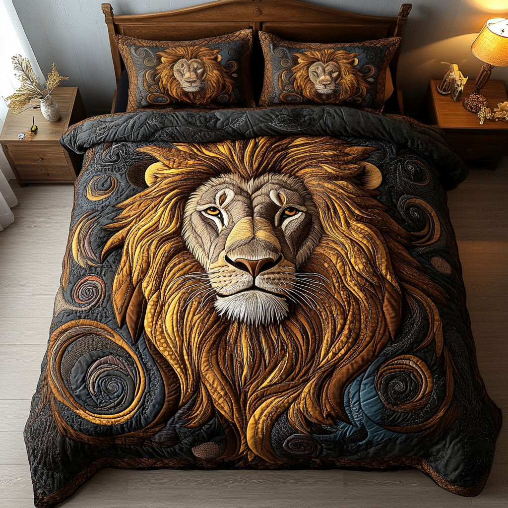 Regal Beast 3-Piece Quilted Bedding Set